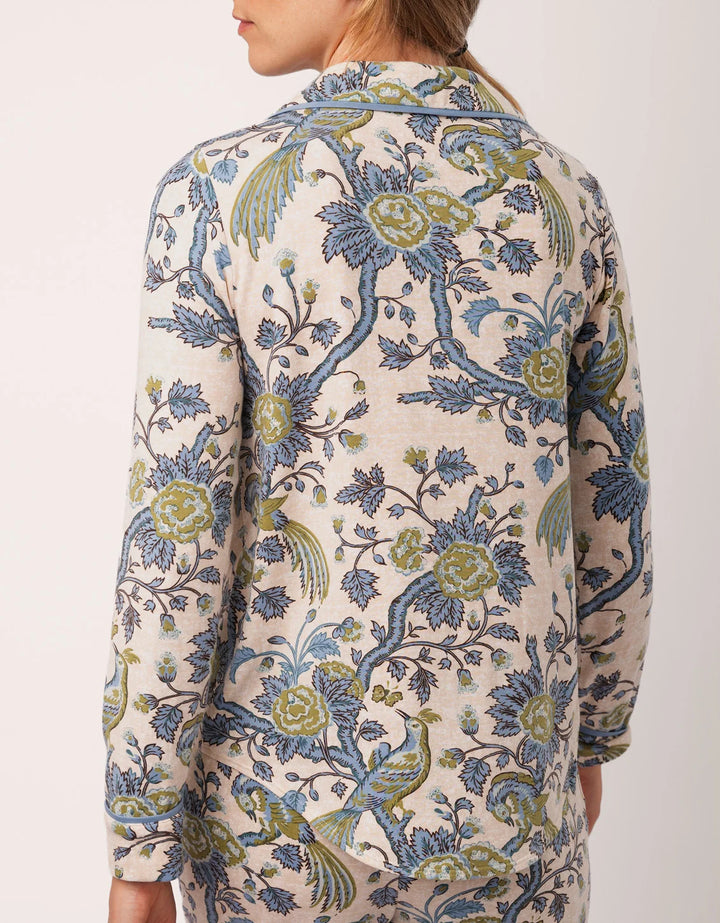 Spartina 449: Pajama Top Japonica Bird Green