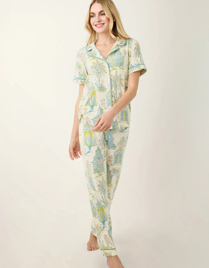 Spartina: Short Sleeve Pajama Top Flagler Teal