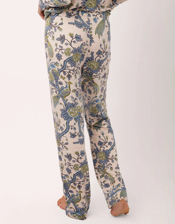 Spartina: Pajama Pant Japonica Bird Green