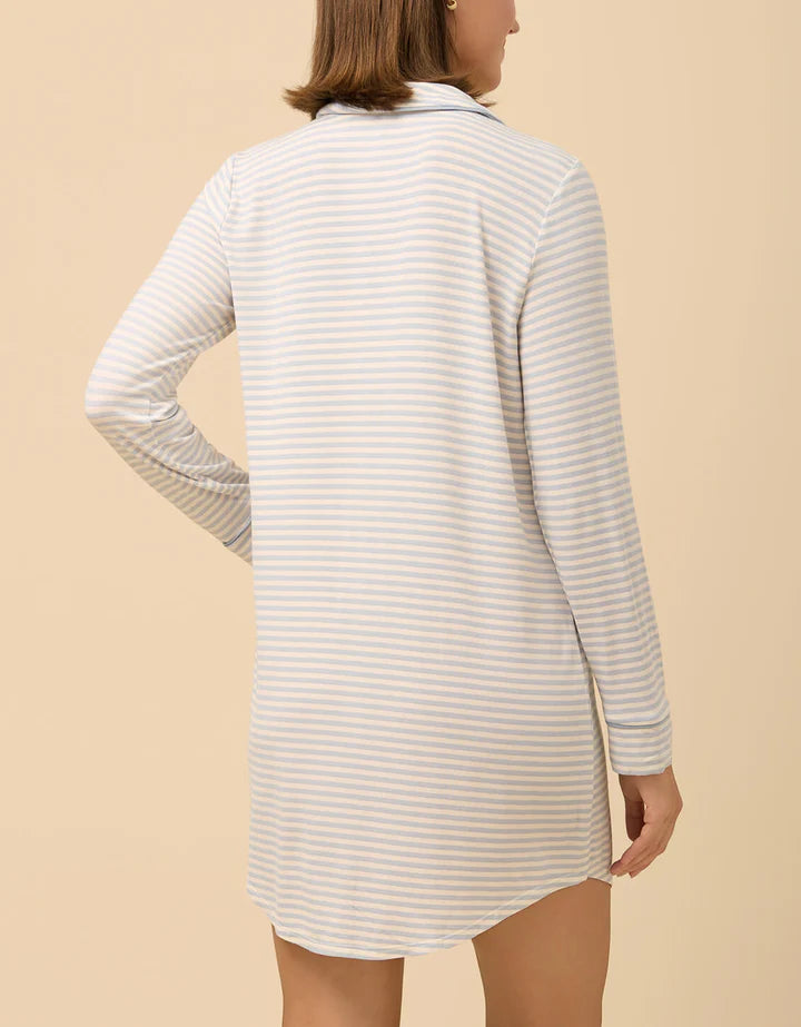 Spartina: Pajama Sleep Shirt Shoreline Stripe