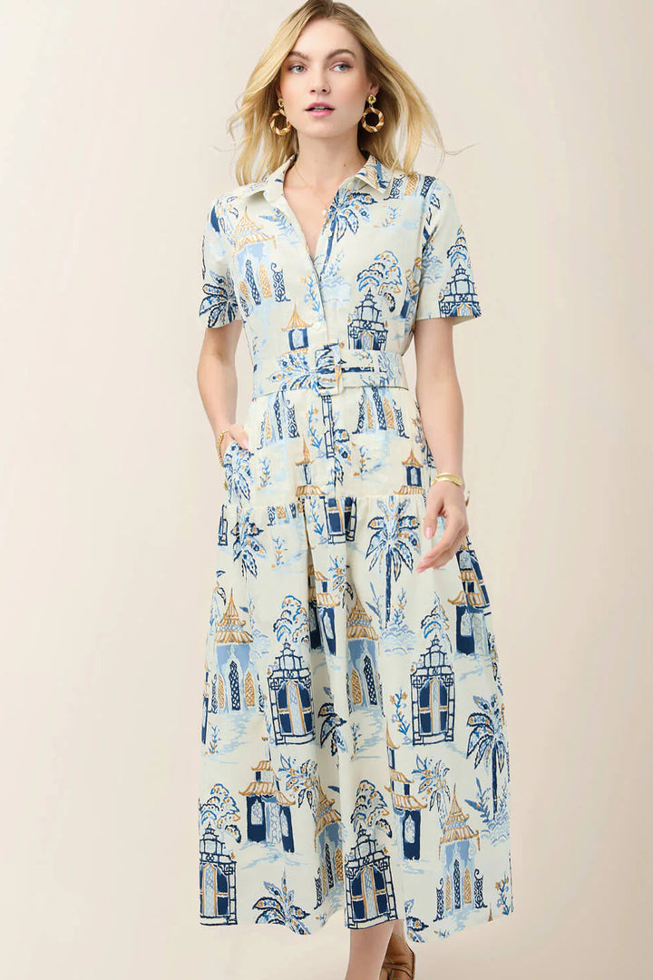 Spartina 449: Lupita Midi Dress Flagler Cream