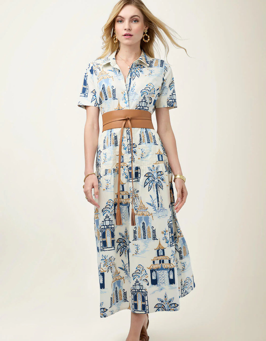 Spartina 449: Lupita Midi Dress Flagler Cream