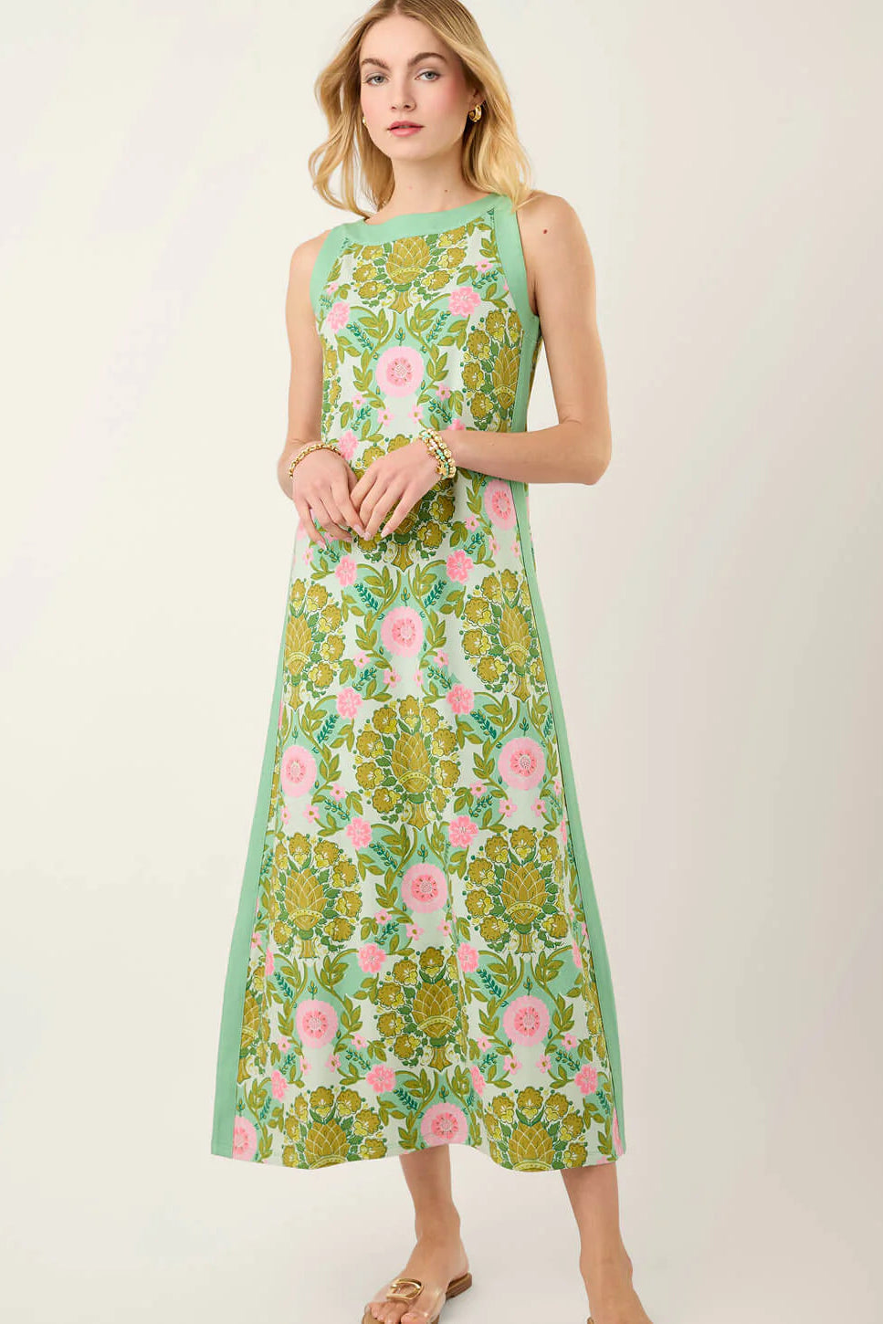 Spartina 449: Madolyn Midi Dress Seawall Damask Lilac