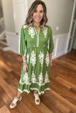 Where Are You Now Midi Dress - Green