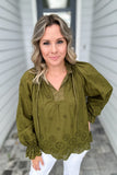 Please Remember Me Blouse - Olive