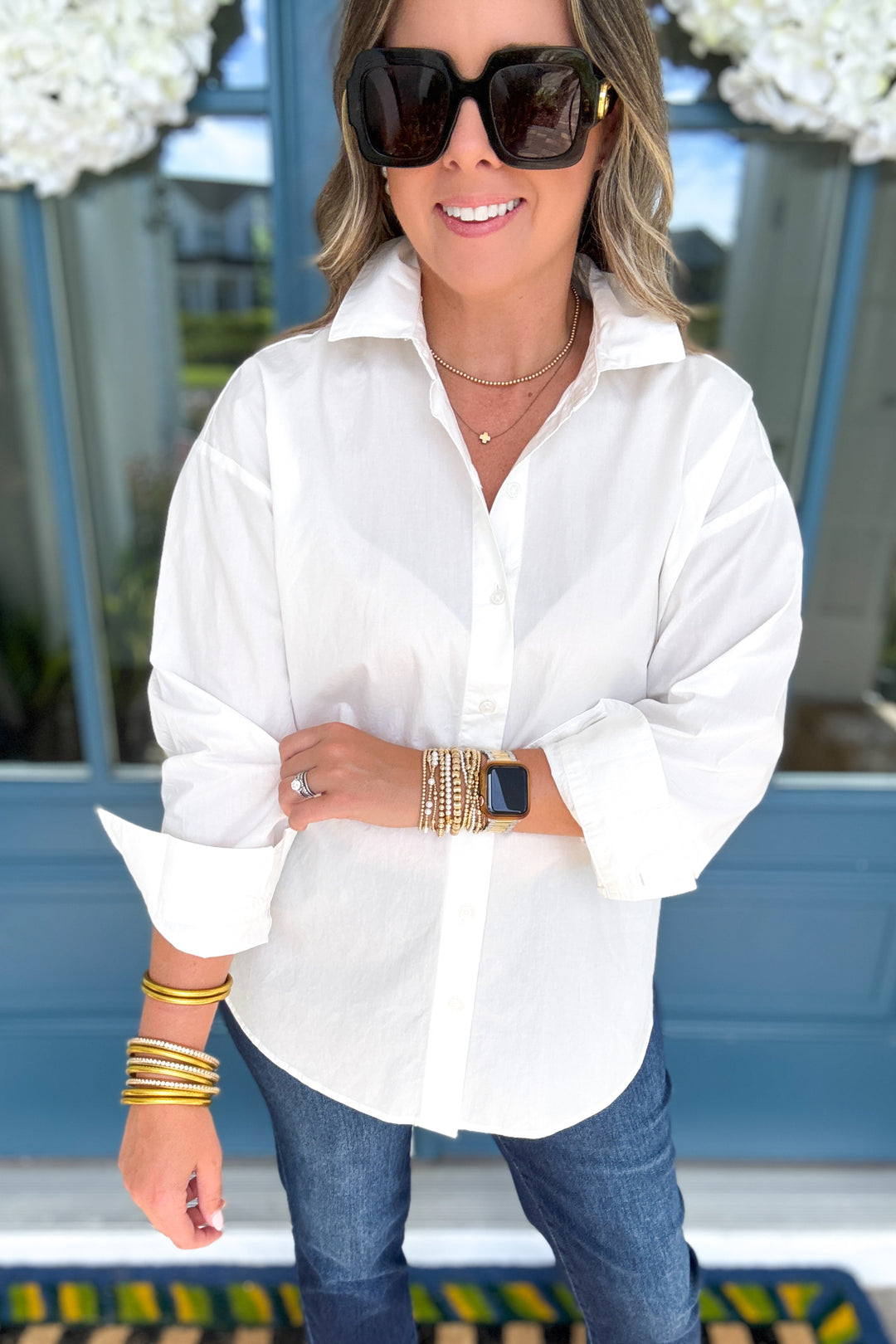 Z Supply: Elevated Poplin Button Shirt - White