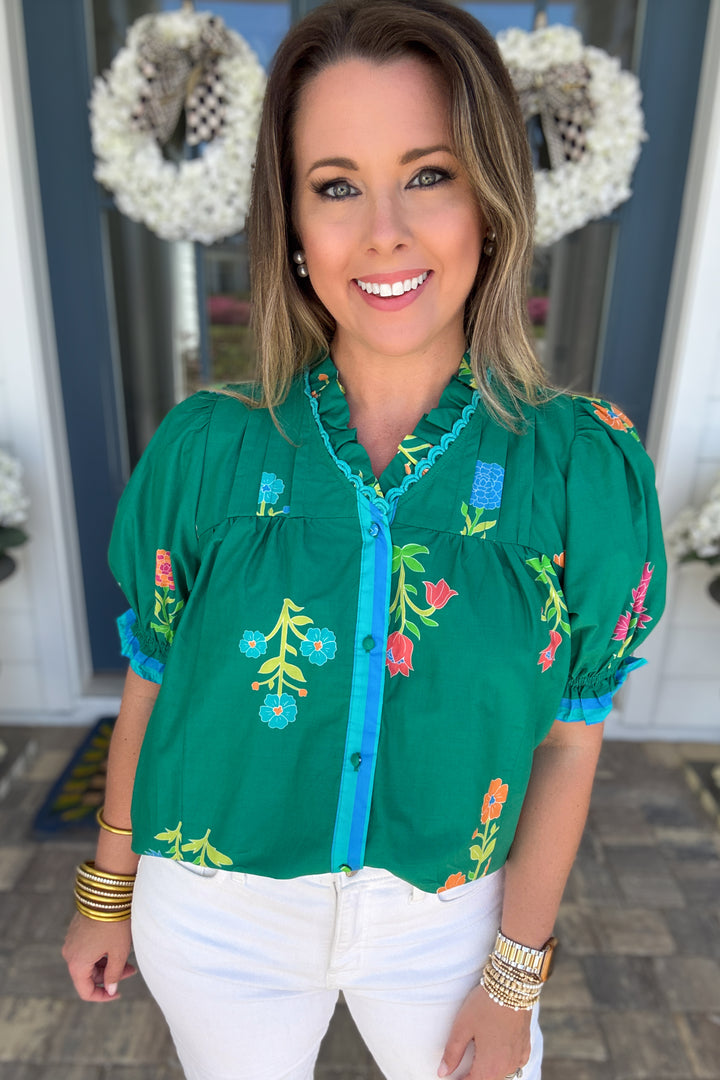 Jade Garden Pop Blouse