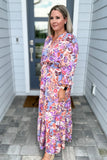 Left In The Dust Maxi - Mauve Print