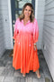 Ombre Forever Maxi Dress - Pink + Orange