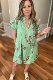 On the Green Floral Dress