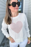 Z Supply: Sienna Heart Sweater- White