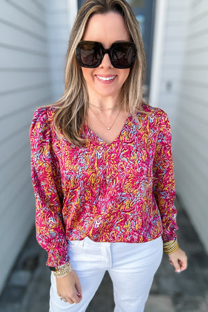 Into The Pink Mix Blouse