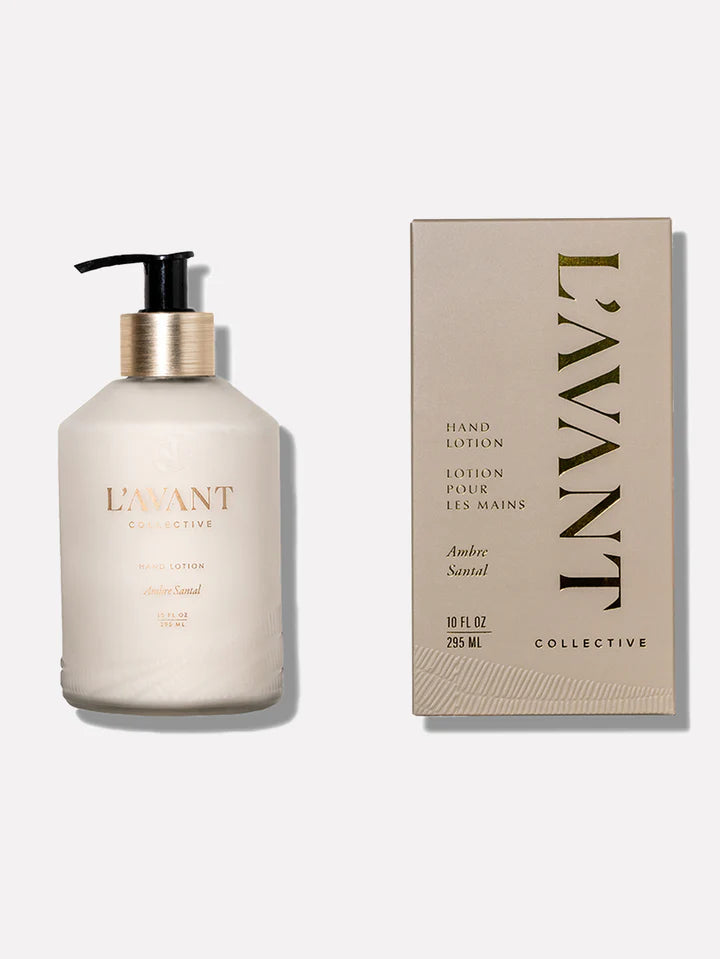 L'AVANT Collective: Hand Lotion Ambre Santal 10oz