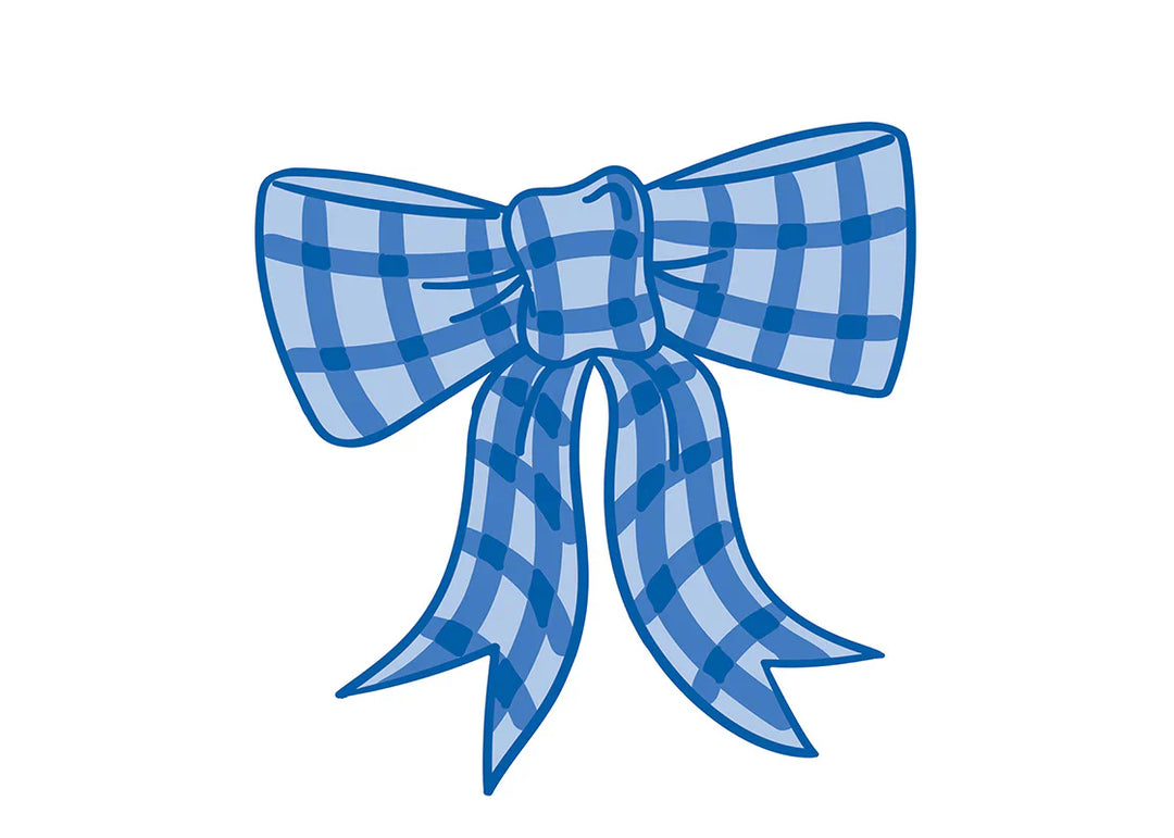 Happy Everything: Blue Gingham Bow Attachment - B Social Boutique