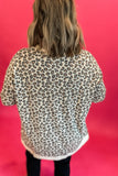 Mud Pie: Tan Leopard Fanning Sweatshirt