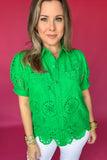 Green Goddess Lace Blouse