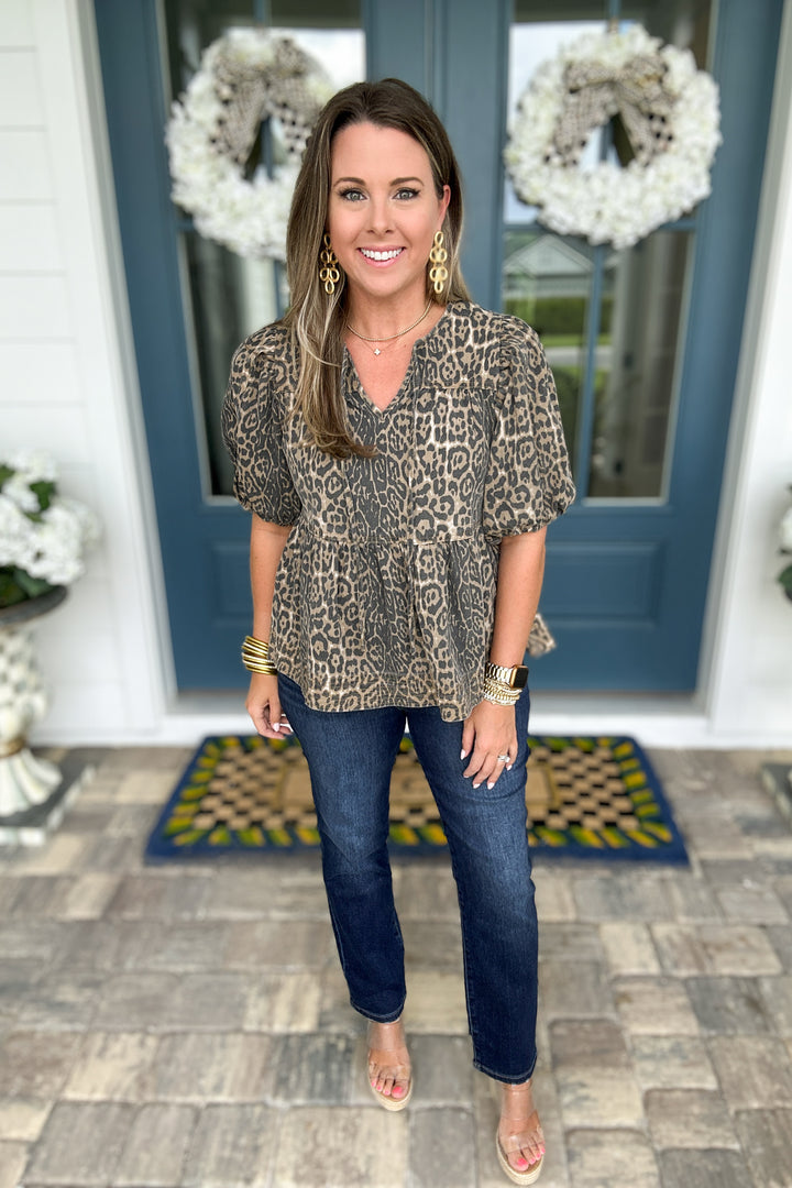 Roaring Into Fall Denim Top