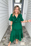 Living For This Midi Dress - Hunter Green