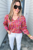 Into The Pink Mix Blouse