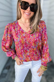 Into The Pink Mix Blouse