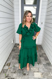 Living For This Midi Dress - Hunter Green