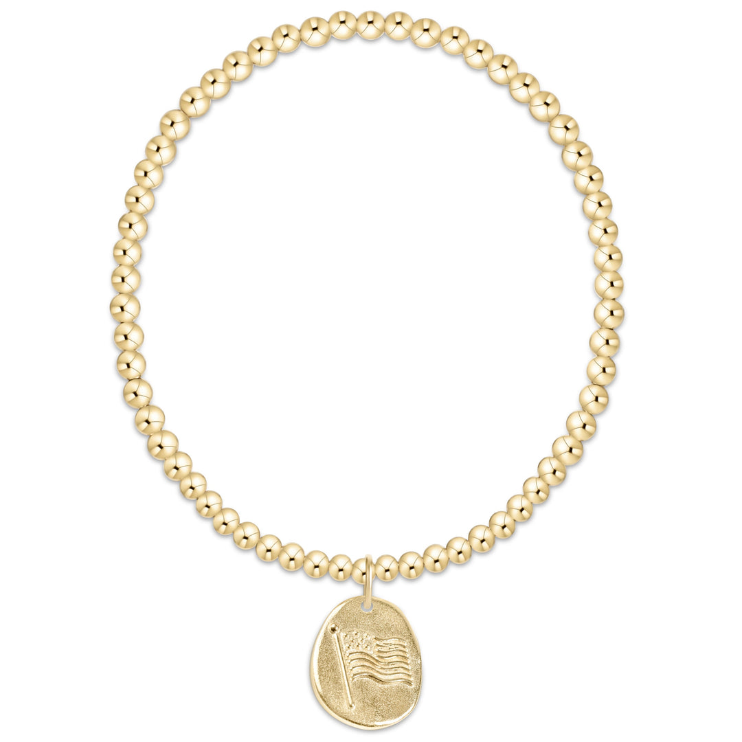 enewton: Classic Gold 3mm Bracelet - Inspire America Gold Disc