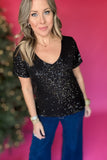 Z Supply: Marbella Sequin Top - Black