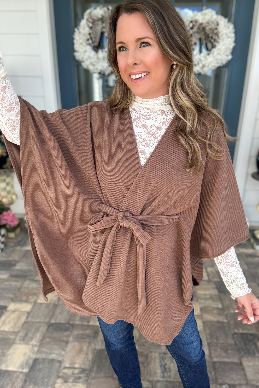 Layer Up Romance Floral Lace Mock Neck Top - Ivory