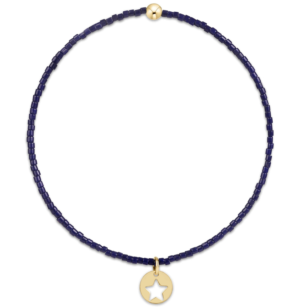 enewton: Hope Classic Bracelet - Navy - Star Small Gold Disc