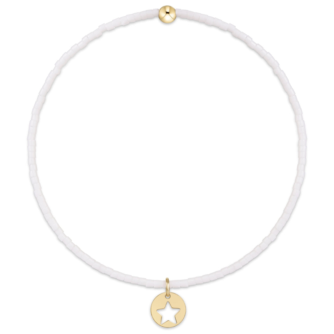enewton: Hope Classic Bracelet - White - Star Small Gold Disc