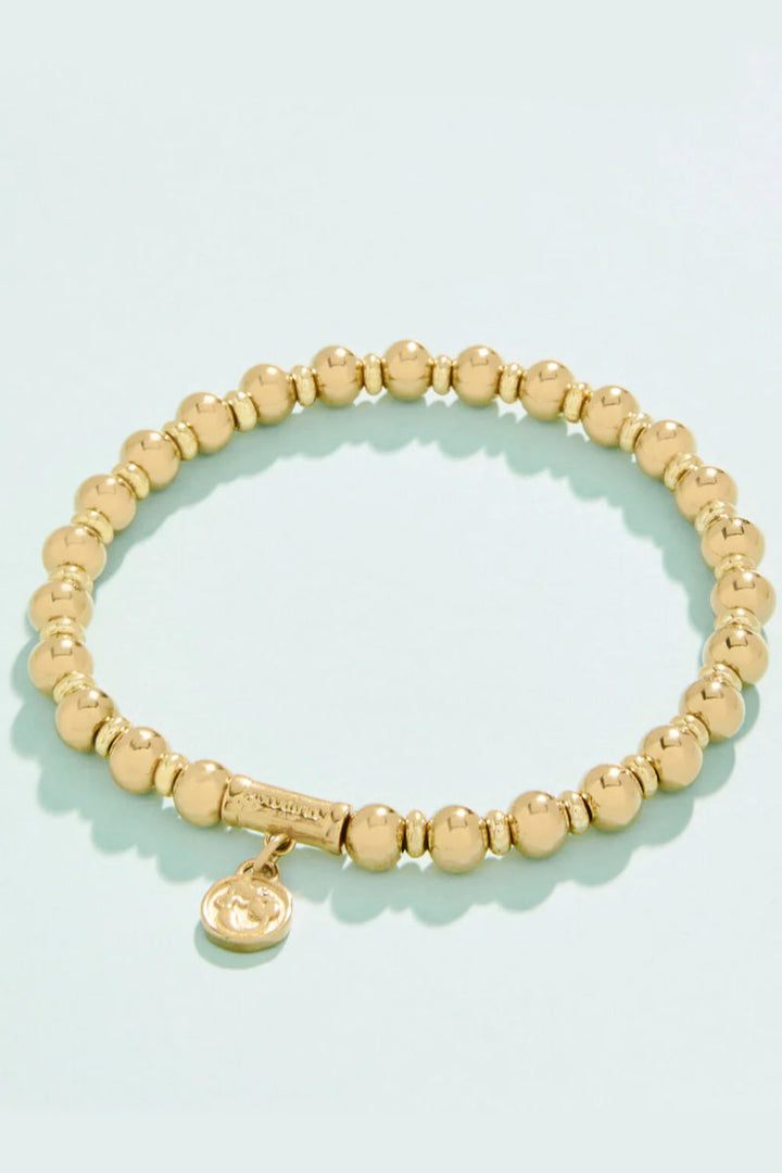 Spartina 449: Shelter Cove Stretch Bracelet 4mm-  Gold
