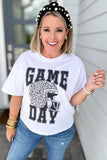Leopard Game Day Graphic Crop Tee