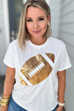 Queen Of Sparkles: Gold Football Tee