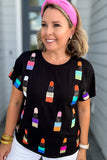 Queen Of Sparkle: Black Lipstick Tee
