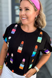 Queen Of Sparkle: Black Lipstick Tee