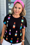 Queen Of Sparkle: Black Lipstick Tee