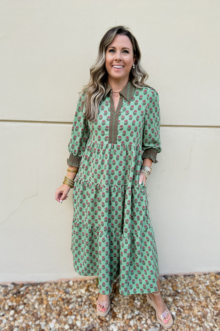 Eleanor Floral Foulard Vineyard Dress