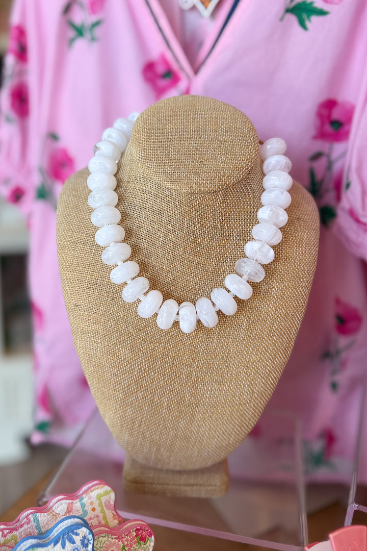Bailey Chunky Beaded Necklace- Clear
