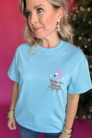 Simply Southern: Baby It's Warm Tee Flamingo