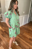 On the Green Floral Dress