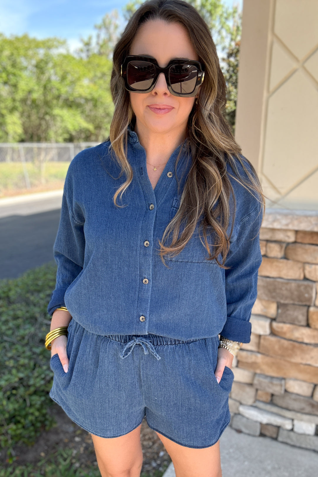 Z Supply: The Perfect Twill Button Up Twilight Blue