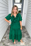 Living For This Midi Dress - Hunter Green