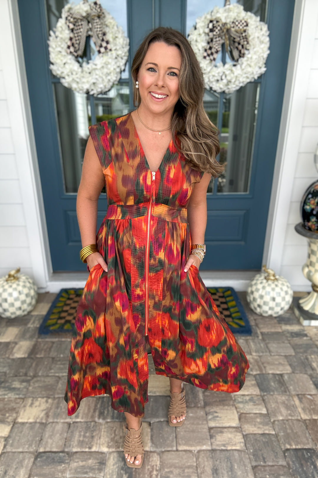 Fall Sunset Midi Dress