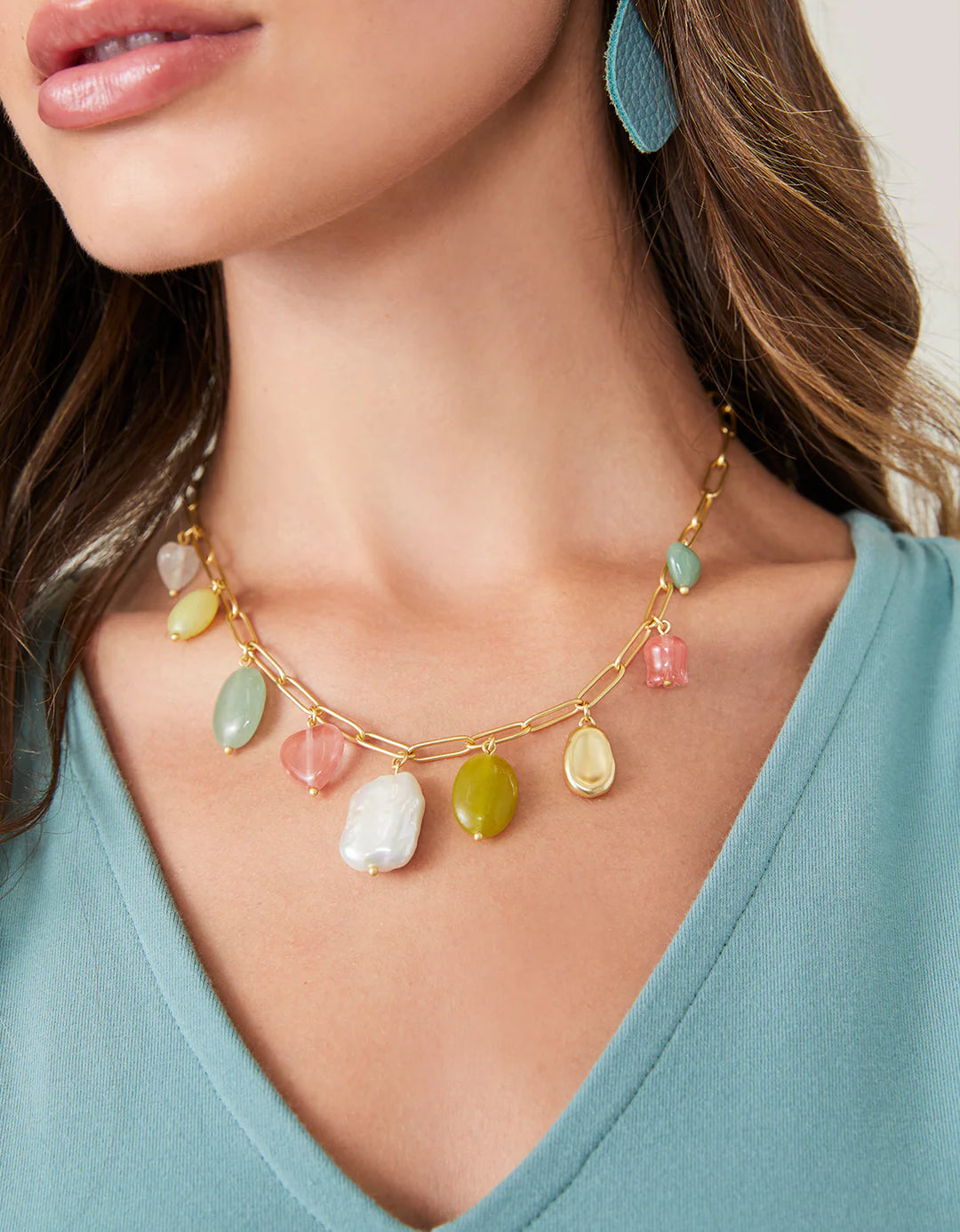 Spartina 449: Cotton Candy Necklace 18" Multi