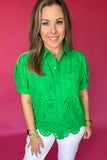 Green Goddess Lace Blouse