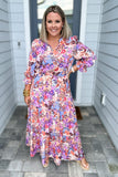 Left In The Dust Maxi - Mauve Print