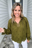 Please Remember Me Blouse - Olive