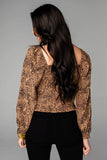 BuddyLove: BAILEY SMOCKED BACK TOP - TAWNY