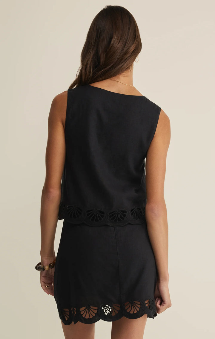 Z Supply: Charlene Embroidered Linen Top