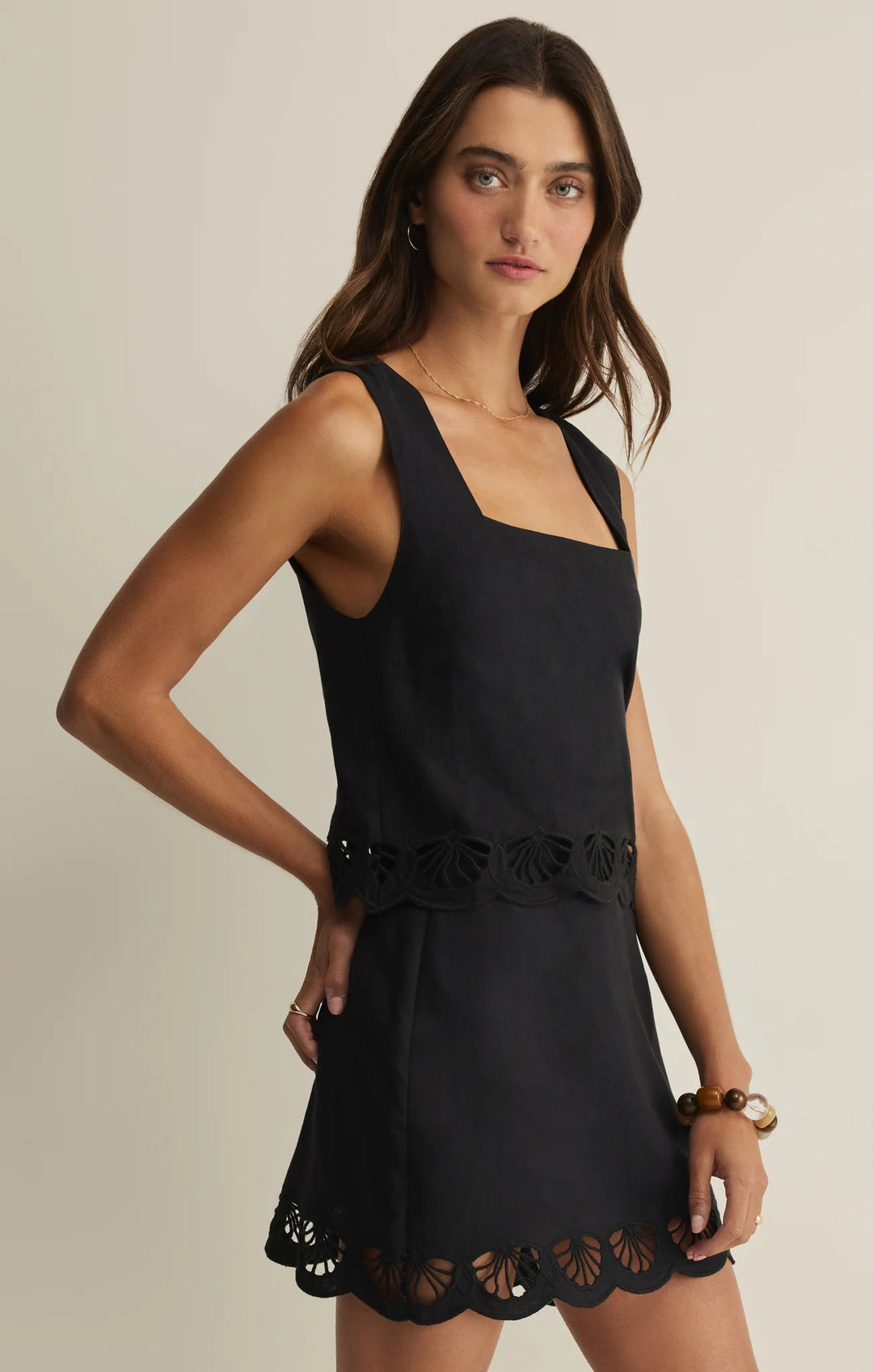 Z Supply: Charlene Embroidered Linen Top